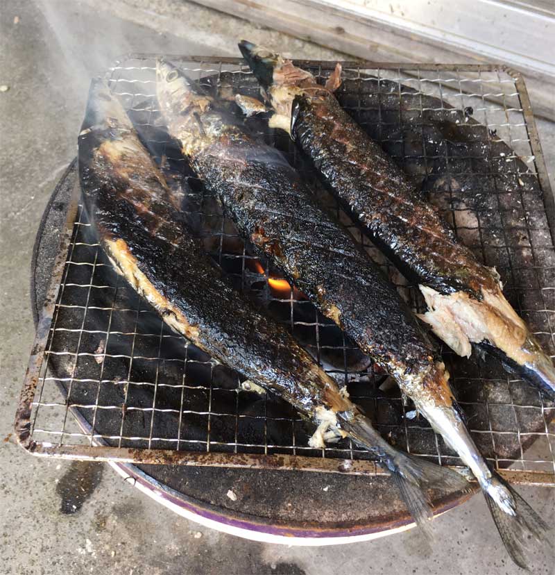 秋刀魚と七輪