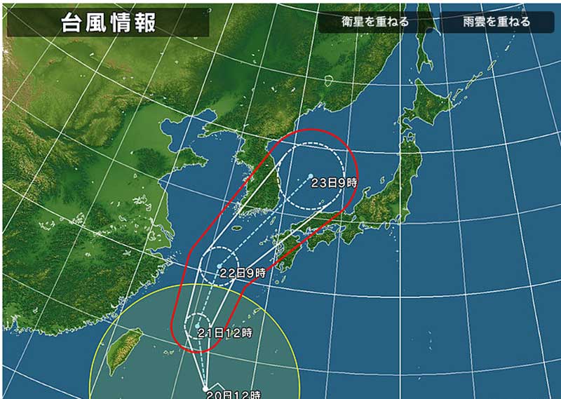 2019年台風17号進路