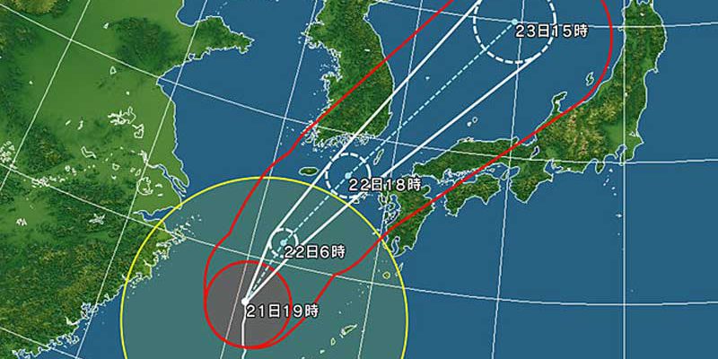 2019年台風17号進路0921