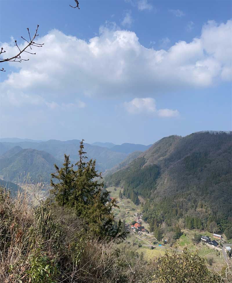 稗原要害山頂上から南西